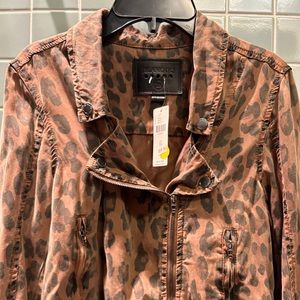 Anthropology print cropped jacket